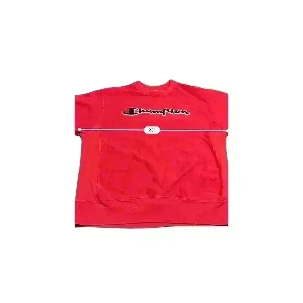Vintage Champion Women’s Large Red Reverse Weave Sweatshirt Pullover - Picture 11 of 11